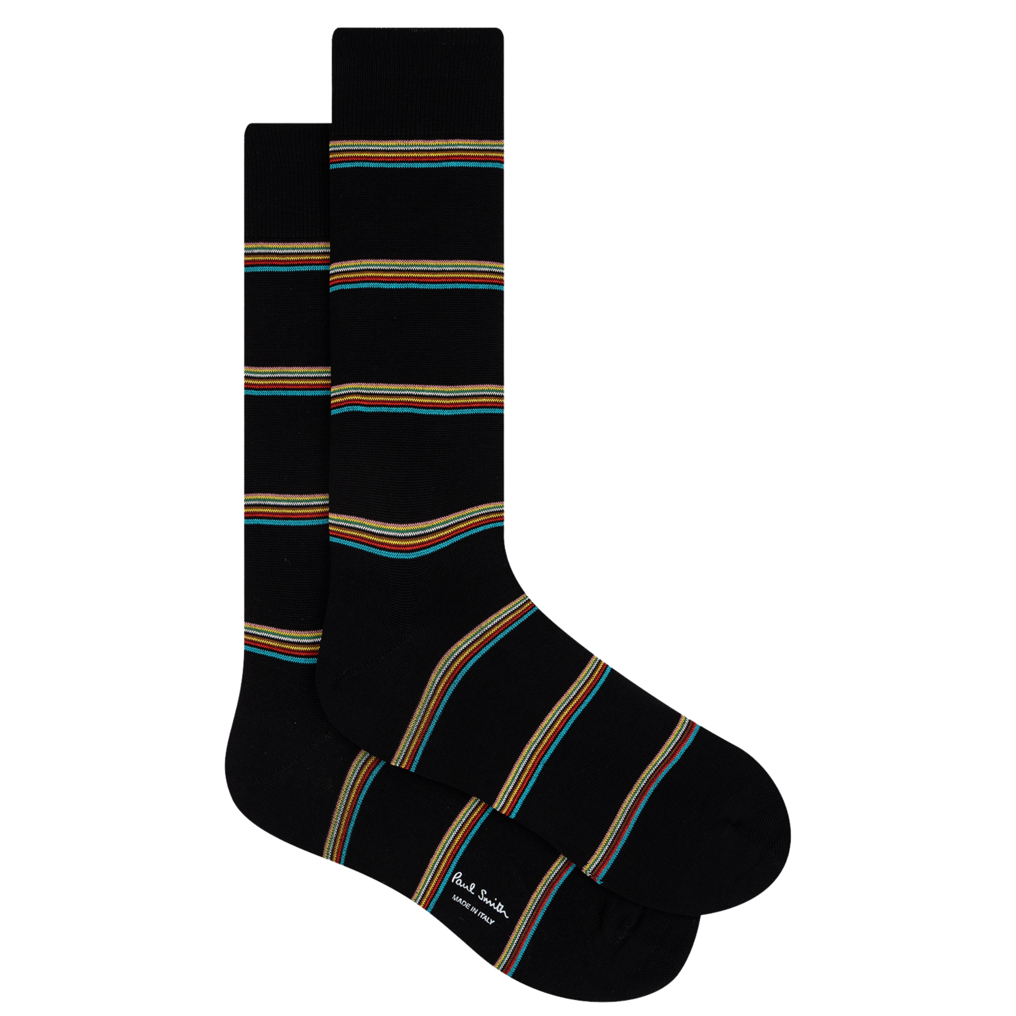 Mens Paul Smith Black Signature Block Socks