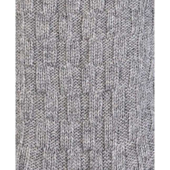 Womens Barbour Grey Melange Cable Knit Lounge Socks
