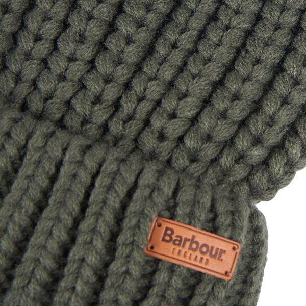 Womens Barbour Olive Saltburn Beanie