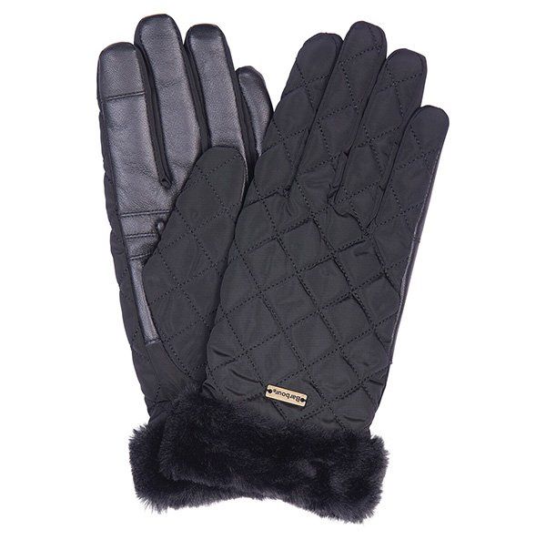 Womens Barbour Black Norwood Gloves