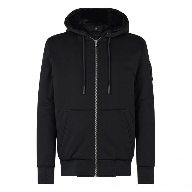 Mens Moose Knuckles Black Classic Bunny Hoodie