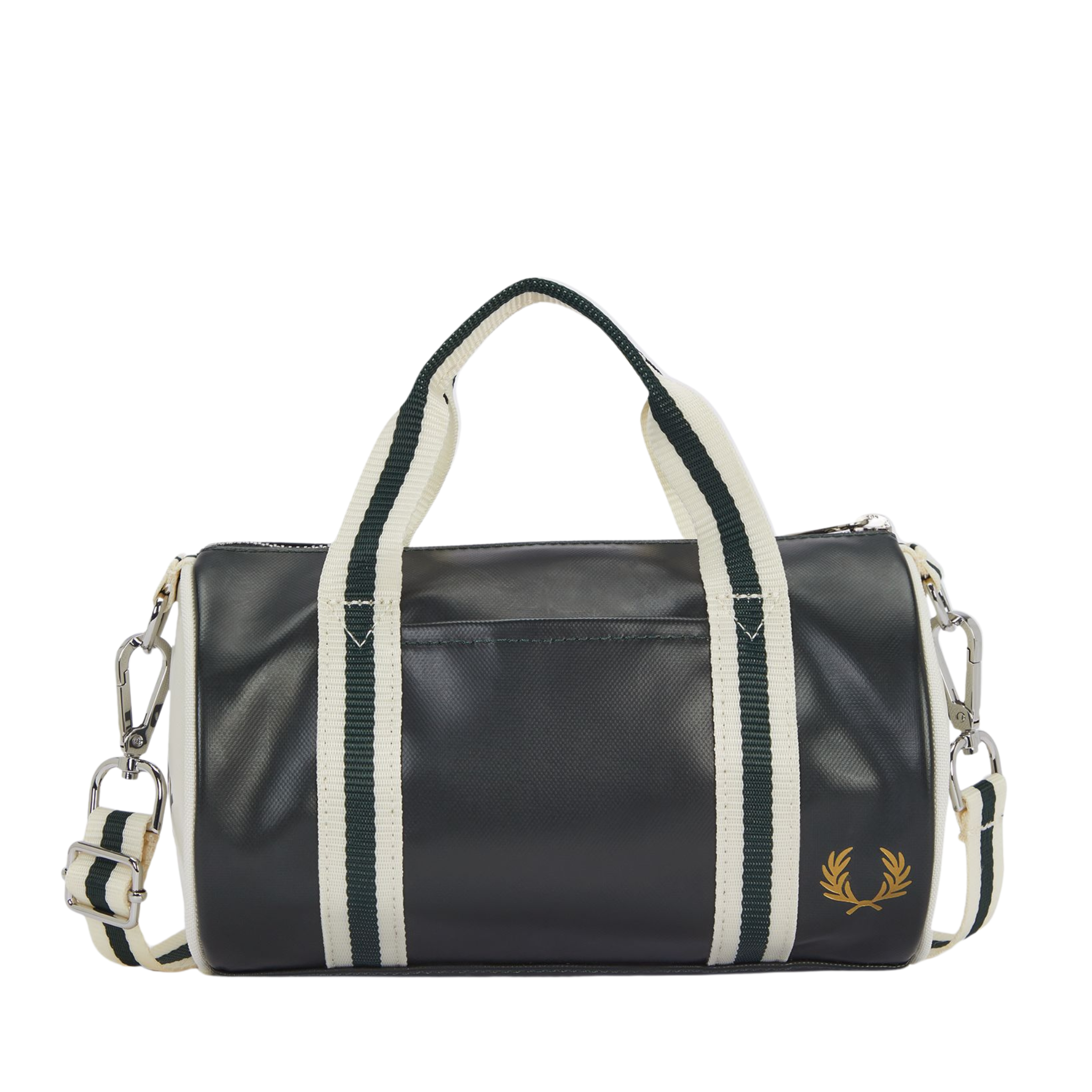 Womens Fred Perry Night Green/Ecru Classic Mini Barrel Bag