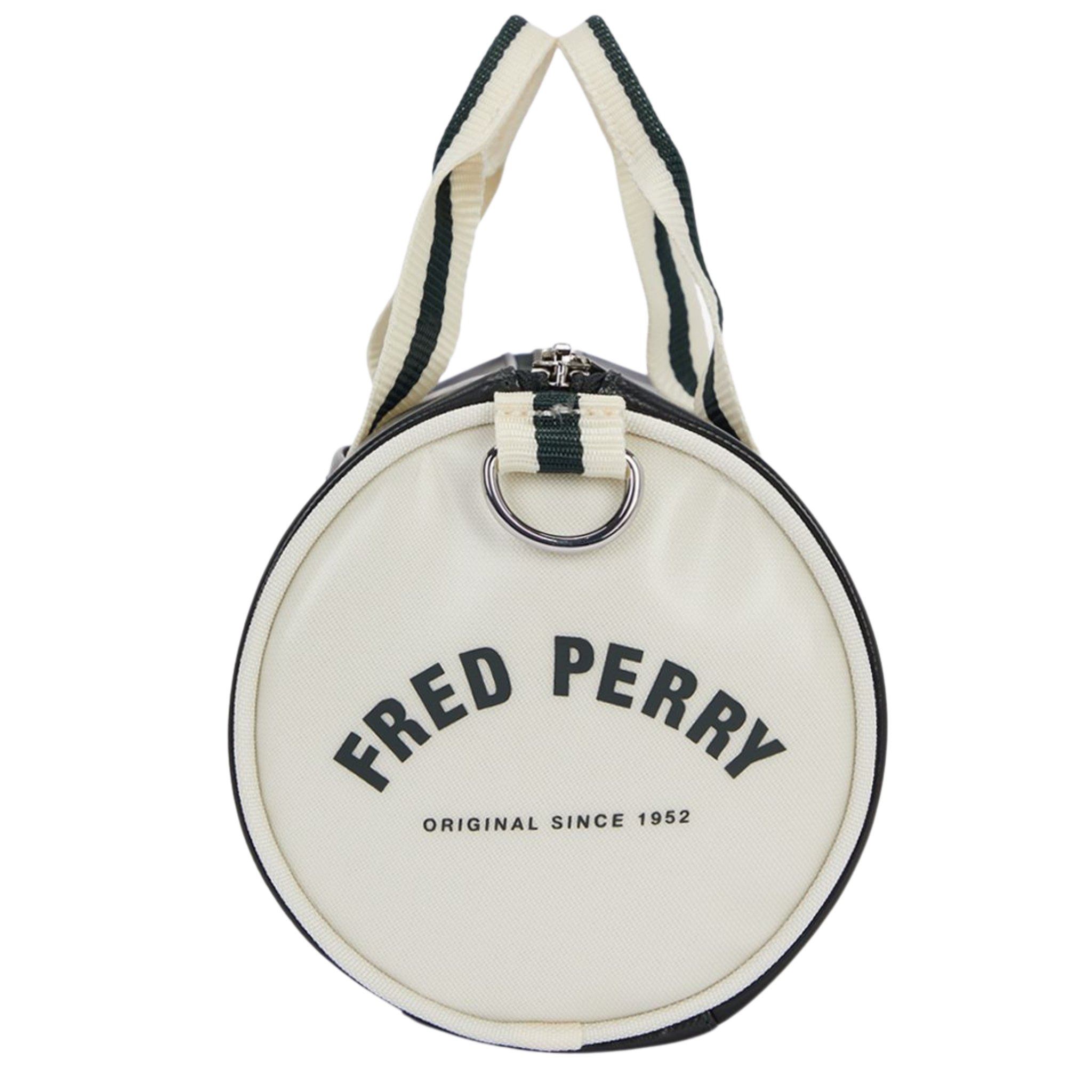 Womens Fred Perry Night Green/Ecru Classic Mini Barrel Bag