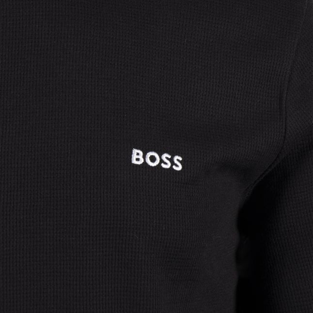 Mens BOSS Black Waffle Lounge S/s T Shirt