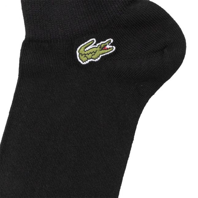 Mens Lacoste Black 3 Pack Trainer Socks