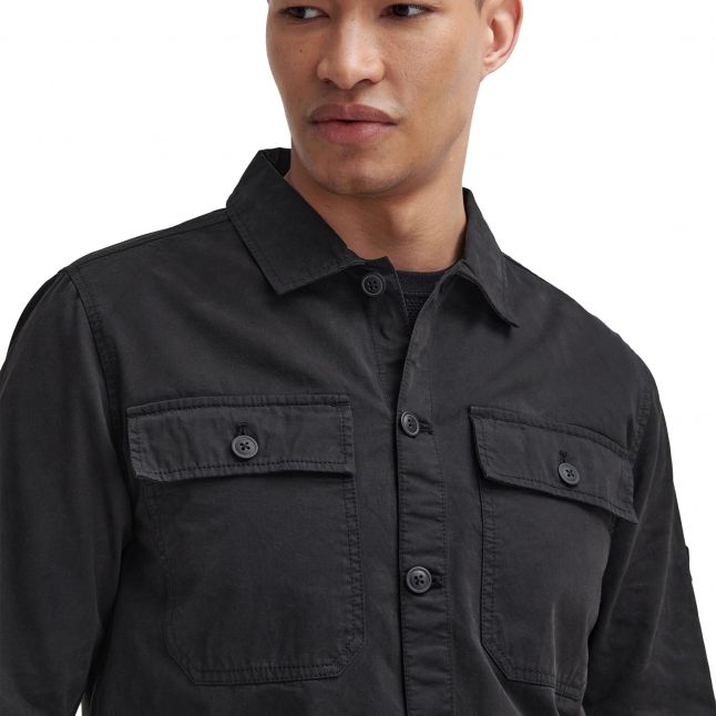 Mens Barbour International Black Arlo Cotton Overshirt
