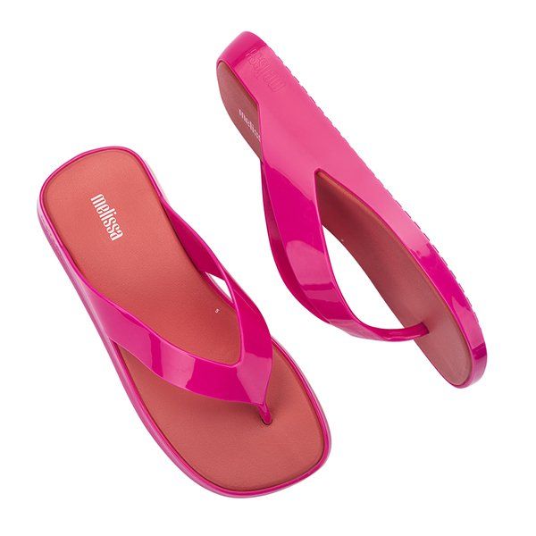 Womens Hot Pink Brave Flip Flops