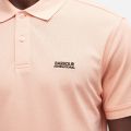Barbour International Polo Shirt Mens Peach Nectar Tourer Pique S/s Polo Shirt 