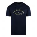 Paul And Shark T Shirt Mens Navy Colour Logo S/s T Shirt