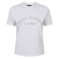 Juicy Couture T Shirt Womens White Noah Arched Diamante S/s T Shirt