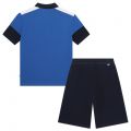 BOSS Polo + Shorts Set Boys Electric Blue S/s Polo + Shorts Set 