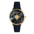 Olivia Burton Watch Womens Dark Blue/Gold Celestial Nova Leather Watch