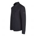 Barbour International Overshirt Mens Black Advanced Hybrid Fleece Overshirt