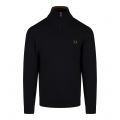 Fred Perry Knit Mens Navy Classic Half Zip Knit 