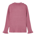 Mayoral Polo Top Girls Orchid Ribbed Knit Long Sleeve Polo Top