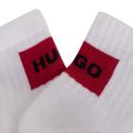 HUGO Socks Mens White 2P SH RIB LABEL CC Socks