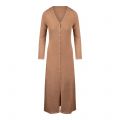 Womens	Tan Blush Hazel Knit Midaxi Dress 137605 by Pretty Lavish from Hurleys