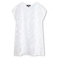 DKNY Dress Girls White Embroidered Grid Dress