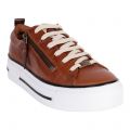 Moda In Pelle Trainers Womens Tan Filician Leather Trainers