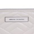 Armani Exchange Purse Womens Cream Quilted Zip Around Purse 