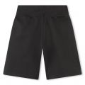 HUGO Sweat Shorts Boys Black Branded Leg Sweat Shorts