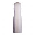PS Paul Smith Dress Womens Silver Lurex High Neck Knit Midi Dress