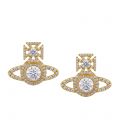 Womens Gold/White Norabelle Earrings 137463 by Vivienne Westwood from Hurleys