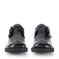 Kickers School Shoe Infant Black Patent Kick T Bar (5-12)