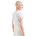 Armani Exchange T Shirt Womens White Diamante Script Logo S/s T Shirt 
