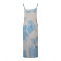 Womens	Blue Floral Keisha Ruched Midaxi Dress 137611 by Pretty Lavish from Hurleys