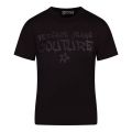 Versace Jeans Couture T Shirt Womens Black Graffiti Logo Short Sleeve T Shirt