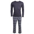 Mens Smoke Tartan Pyjama Set 15090 by Emporio Armani from Hurleys