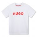 HUGO T Shirt Boys White Logo S/s T Shirt