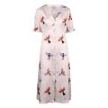 Womens Pink Bird Print Midi Dress 110607 by PS Paul Smith from Hurleys