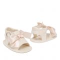 Mayoral Sandals Baby Girls Pearly Cream Satin Bow Sandals