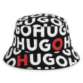 Boys Black Reversible Bucket Hat 134653 by HUGO from Hurleys