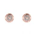 Ted Baker Earrings Womens Rose Gold/Silver Glitter Eisley Enamel Mini Button