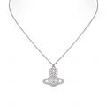 Womens Platinum/White CZ Norabelle Pendant 137577 by Vivienne Westwood from Hurleys