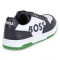 BOSS Trainers Boys Navy/White Branded Low Trainers