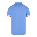 Tommy Hilfiger Polo Shirt Mens Blue Spell Monotype Flag Cuff Slim S/s Polo