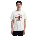 Barbour International T Shirt Mens Whisper White Speedway SMQ S/s T Shirt