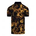 Versace Jeans Couture Polo Shirt Mens Black/Gold Watercolour Baroque S/s Polo