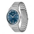 BOSS Watch Mens Silver/Blue Candor Bracelet Watch
