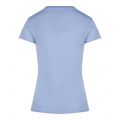 Armani Exchange T Shirt Womens Light Blue Scoop Neck Logo S/s T Shirt 