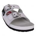 Love Moschino Sandals Womens White Studded Buckle Sandals