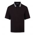 Versace Jeans Couture Polo Shirt Mens Black Logo Collar S/s Polo Shirt