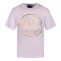 Versace Jeans Couture T Shirt Mens White/Gold Large Emblem Foil S/s