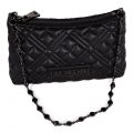 Love Moschino Bag Womens Black/Black Diamond Quilt Jewel Strap Bag