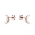 Womens Rose Gold/Crystal Marlyy Crescent Moon Studs 100207 by Ted Baker from Hurleys