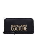 Womens Black Gold Logo Zip Around Purse 104783 by Versace Jeans Couture from Hurleys